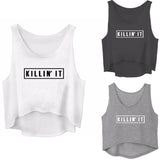 Killin' It Asymmetrical Crop Top