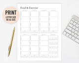 Minimalist Food & Exercise Planner